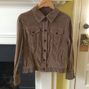 Vintage GAP Y2K Velvet Trucker Jean Style Jacket Brown - Sz Small